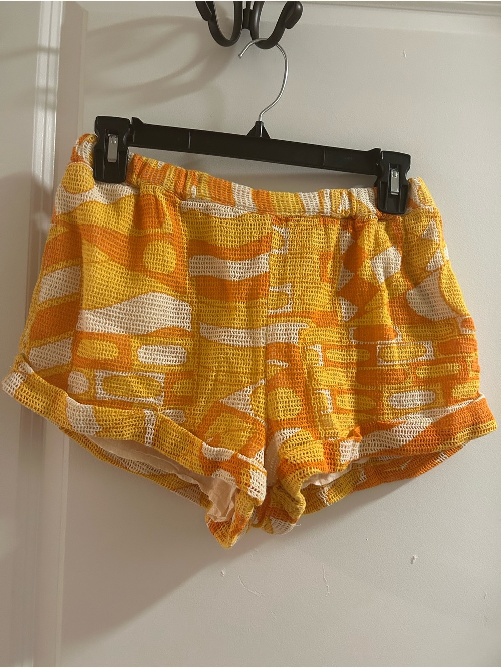 Women’s Out From Under Yellow & Orange Crochet Shorts